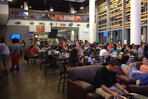 Image from the inside of the Rathskeller Restaurant at the University of Miami 